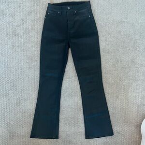 7 For All Mankind HIGH WAIST SLIM KICK- black coated 

Size 25